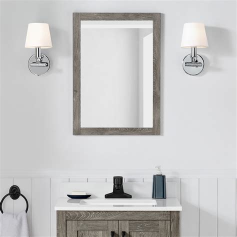 WELLFOR EX LED Bathroom Mirror 60-in x 28-in LED Lighted Silver Rectangular Fog Free Frameless Bathroom Vanity Mirror. . Bathroom mirror lowes